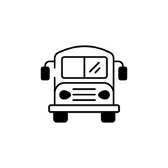School Bus icon design with white background stock illustration