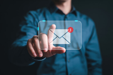 New Email Notification with Low Feedback on Digital Interface for Business Communication and Enhanced Connectivity in Modern Technology