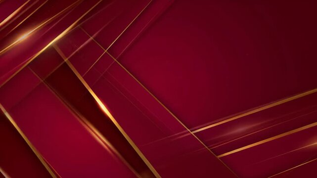 Abstract burgundy and gold geometric design