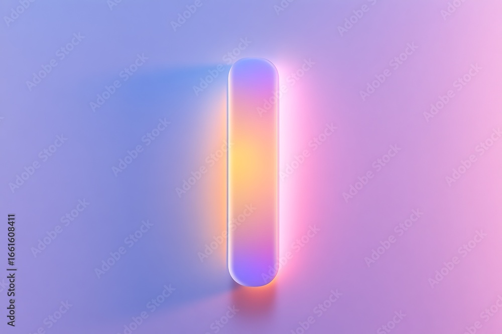 Poster vibrant flat ui design featuring neon gradient slider control for modern interfaces