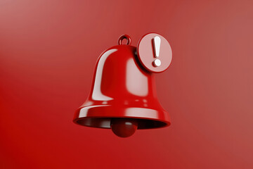 Red Notification Bell with Low Feedback Alert, Signaling Important Updates and Critical Information, Immediate Attention Required for Timely Action