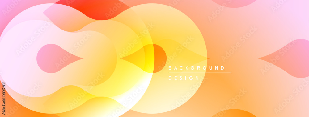 Poster abstract fluid shapes, warm color palette. gradient blends create soft visual texture. modern design