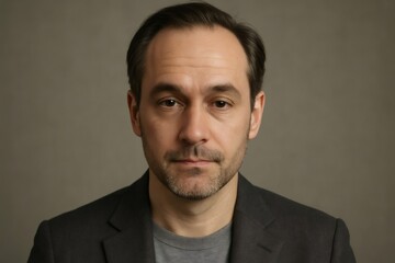 Portrait of a businessman nodding in silence with a serious expression on his face, showing agreement or understanding