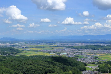 滋賀県　広徳寺展望台から見る甲賀市の風景