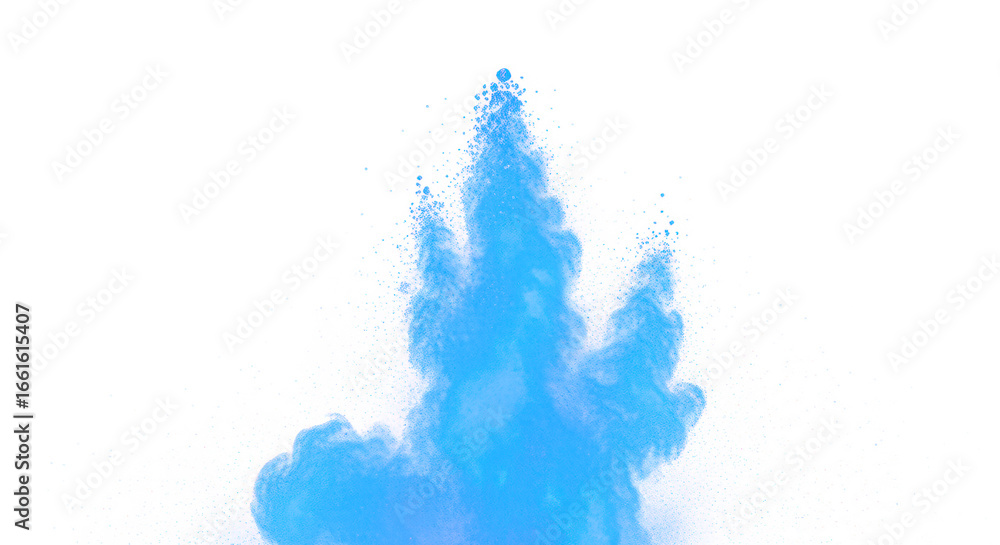 Poster explosive azure: a captivating display of airborne blue powder erupts, creating an eye-catching visu