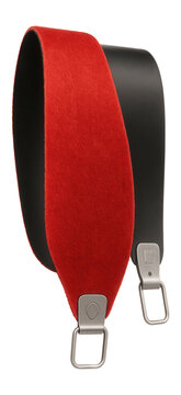 Splitboard climbing skins in a vivid red with metal tail clips for snowboarding in deep powder
