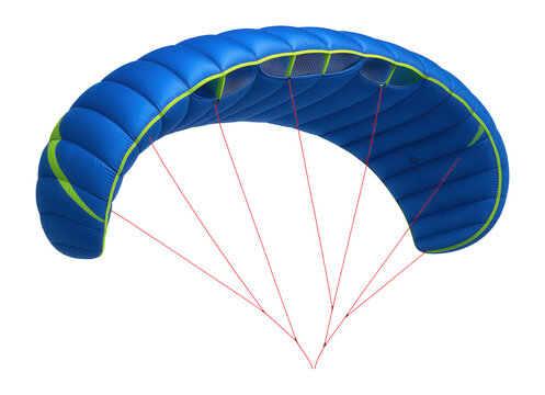 Ram-air parafoil with mesh intake vents for landboarding