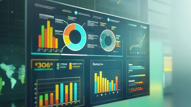 Digital data display graphic footage