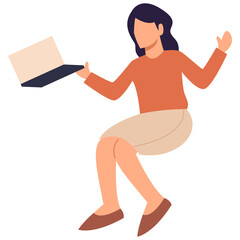 Modern Business Employee Character Illustration