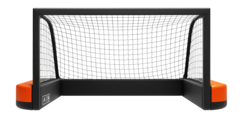 Freestanding water polo goal with flotation panels for pool matches