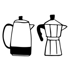 Hand drawn pot design for templates.