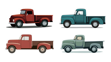 Naklejka premium Farm Truck Illustration Vector Graphic Design – Agricultural Vehicle Artwork