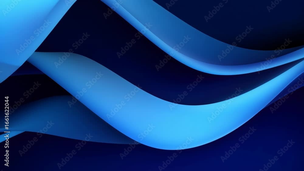 Poster abstract blue waves create a dynamic flow, captured from a top-down angle. ideal for a modern video 