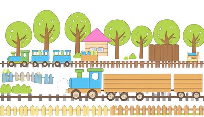 Cartoon train illustration for kids