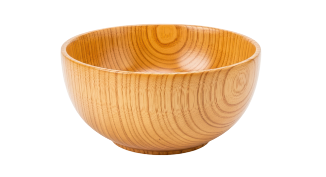 Isolated Wooden Bowl