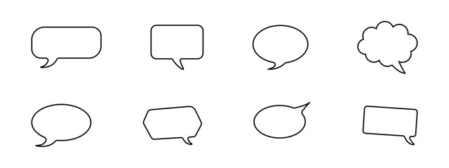 Obraz premium Set of different speech bubbles or chat balloons illustrations