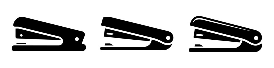 Stapler set office tool  silhouette