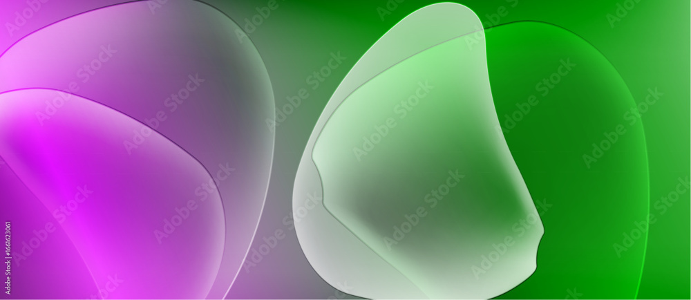Aufkleber abstract shapes, vibrant colors blend. soft gradients create smooth transitions, visually appealing 