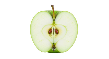 Isolated Half of Green Apple