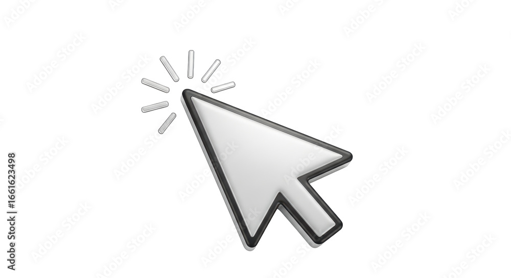 Poster isolated mouse cursor clicking