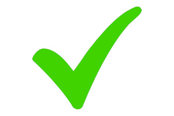 Green checklist icon on a white background