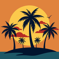 palm trees on the beach