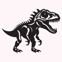 Fototapeta premium Prehistoric Dinosaur Skeleton Silhouette