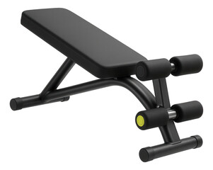 Portable sit-up bench with padded support for abdominal exercises at home