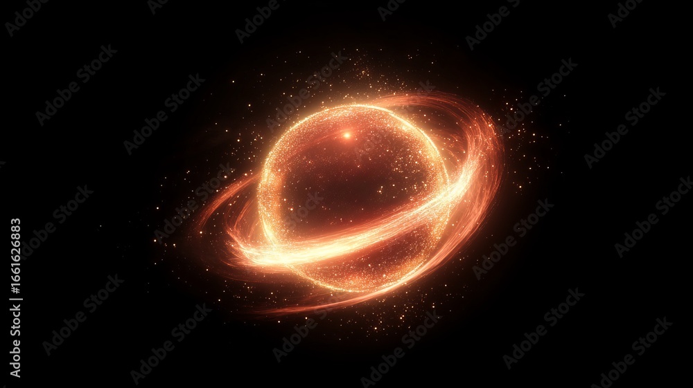 Poster enchanting magic circles and glowing sphere for mystical design concepts