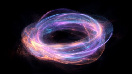 Enchanting luminescent circle of magic energy for mystical design