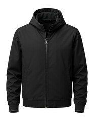 Packable jacket with stowaway hood and elasticated cuffs