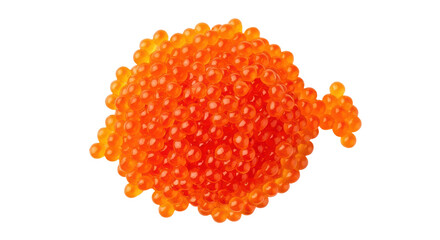 Isolated Pile of Red Caviar