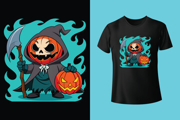 Cute cartoon mummy character with text and t shirt design