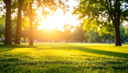 Sunset Park Grassland Scene
