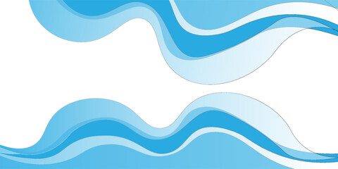 Blue and white business wave banner background. vector