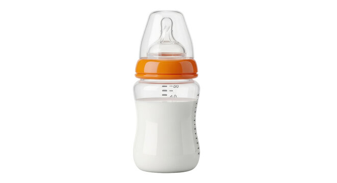 Isolated Baby Bottle with Milk