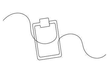 One line drawing of clipboard minimalist outline vector art

