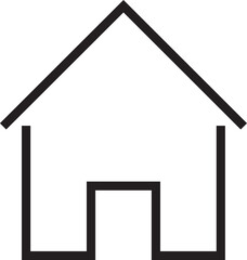 line art home icon desing