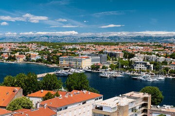 Panoramic view of the city of Zadar.