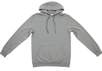Fototapeta premium Gray hoodie sweatshirt casual apparel soft fabric simple style