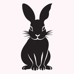 Obraz premium Hopping Bunny Silhouette