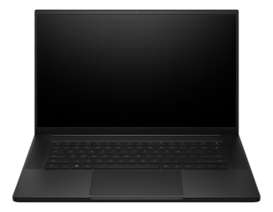 Gaming laptop featuring a 17-inch 4K display with thin bezels and matte finish