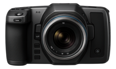 Professional video camera with raw recording capability and customizable LUT profiles