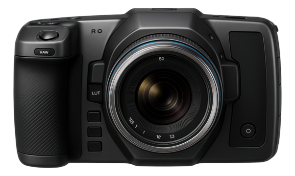 Professional video camera with raw recording capability and customizable LUT profiles