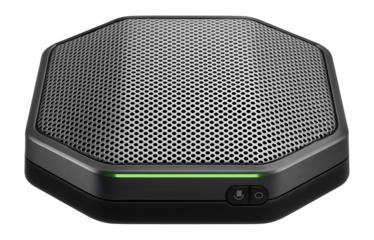 Boundary condenser microphone with a flat, low-profile design and rubberized base for conference tables