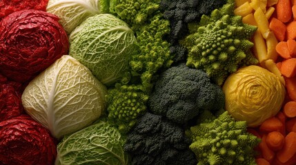 Vibrant vegetable display