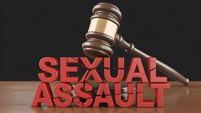 Sexual Assault Awareness with Gavel – Justice and Law Concept