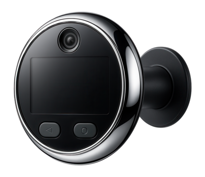 Video peephole with high-definition display and adjustable mounting bracket
