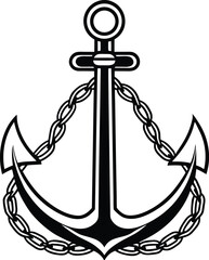 A Ships Anchor With a Chain Wrapping Around It 