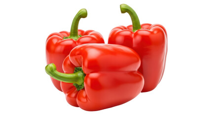 Isolated Red Bell Peppers